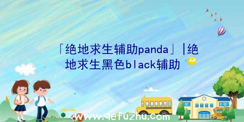 「绝地求生辅助panda」|绝地求生黑色black辅助